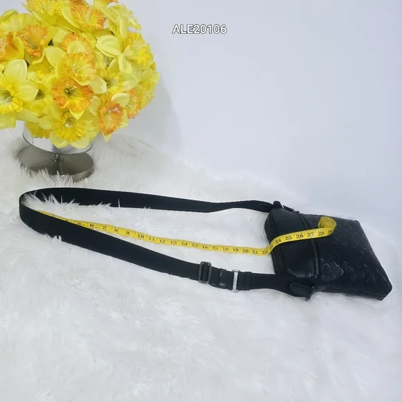 Coach Houston Flight Bag In Signature Black Leather Men - Picture 6 of 15